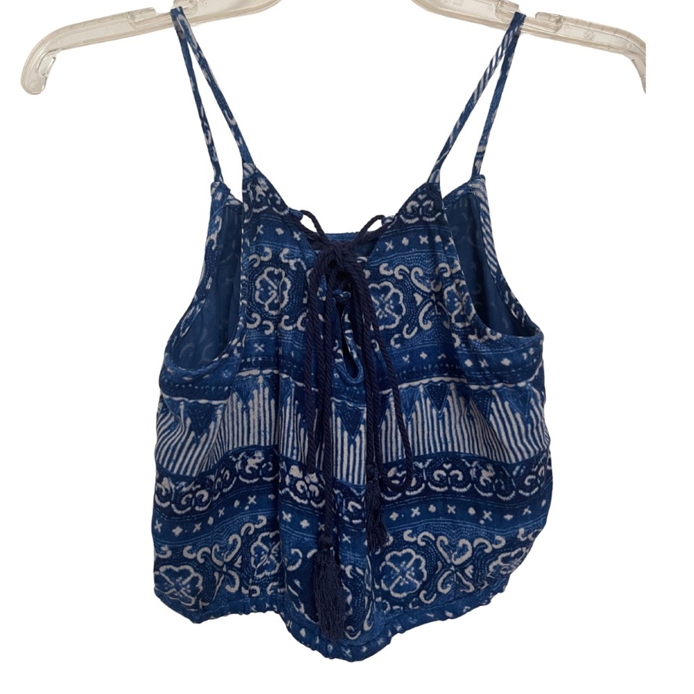 House of Harlow 1960 Lace Up Shirred Crop Top